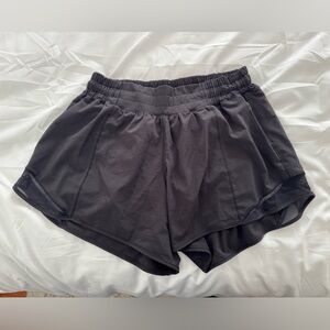 Black lululemon running shorts
